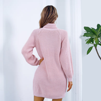 Buttoned Long Sweater Dress